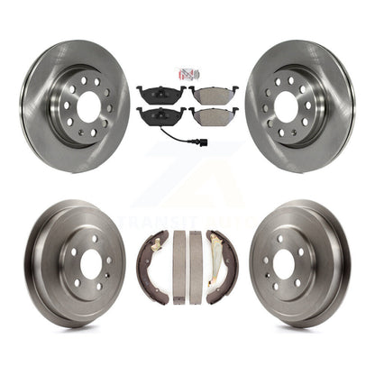 Rotors de frein à disque avant et arrière, Kit de tampons et de tambour semi-métalliques pour Volkswagen Jett