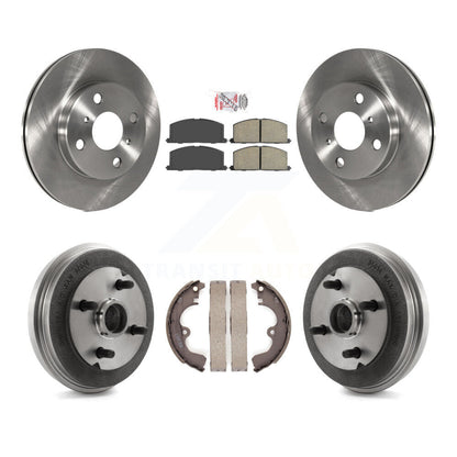 Rotors de frein à disque avant et arrière, plaquettes en céramique et Kit de tambour pour Toyota Tercel Paseo