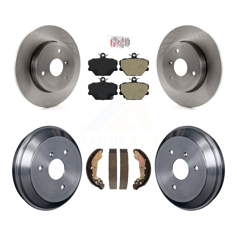 Rotors de frein à disque avant et arrière, plaquettes semi-métalliques et Kit de tambour pour Smart Fortwo