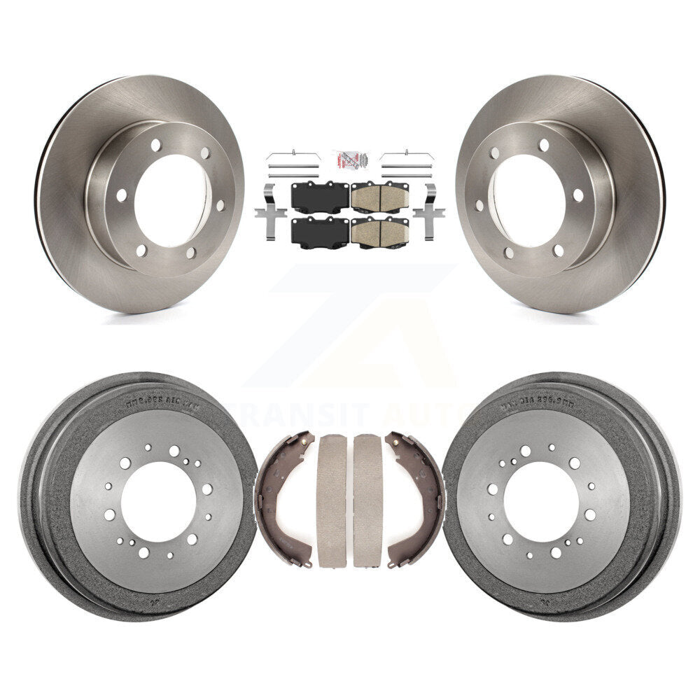 Rotors de frein à disque avant et arrière, plaquettes en céramique et Kit de tambour pour Toyota Tacoma