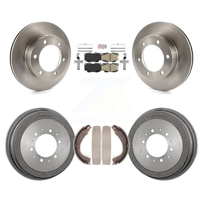 Rotors de frein à disque avant et arrière, plaquettes en céramique et Kit de tambour pour Toyota Tacoma