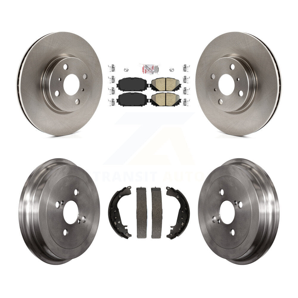 Kit de plaquettes et de tambour en céramique, Rotor de frein à disque avant et arrière, pour Toyota Yaris S 2012 – 2013