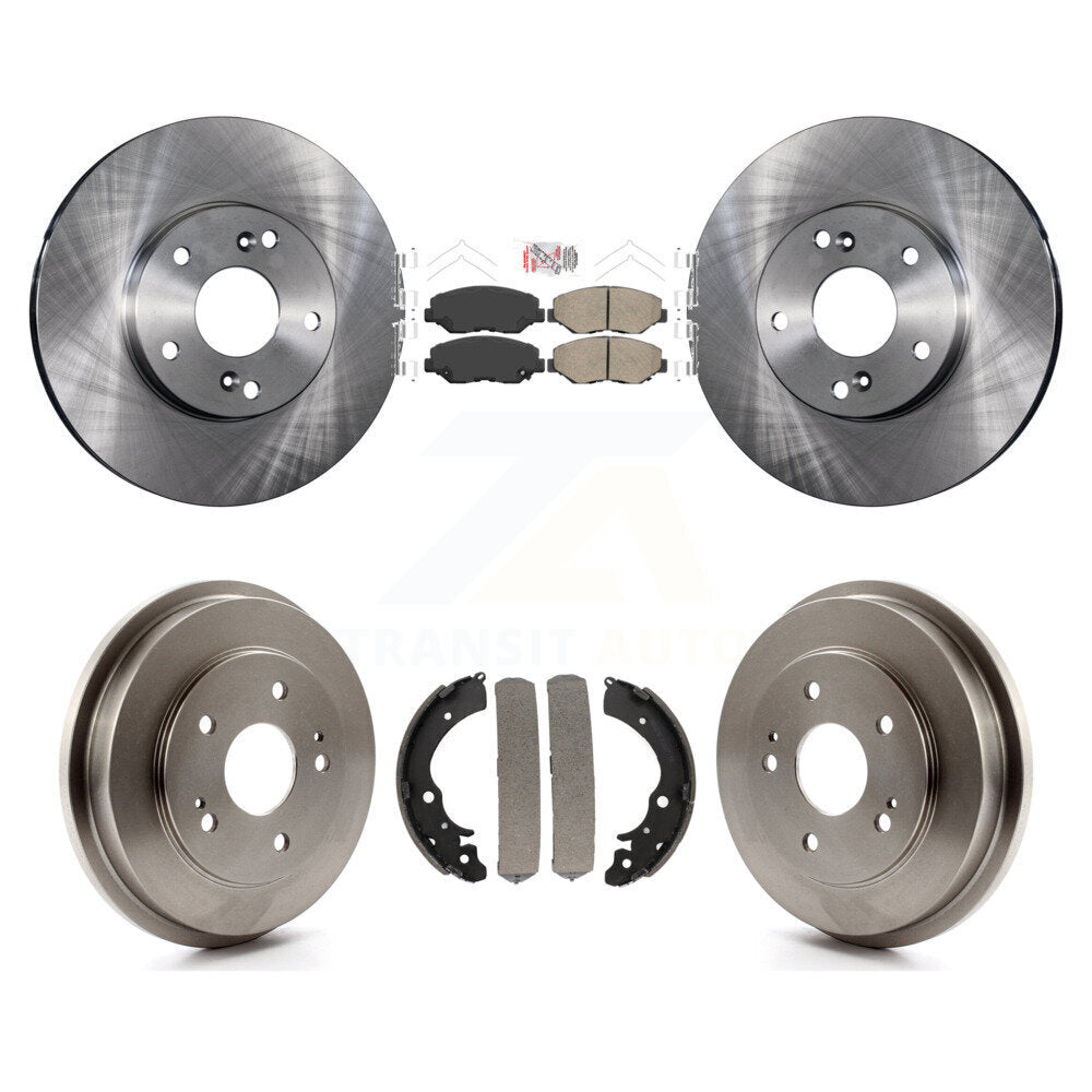 Rotors de frein à disque avant et arrière, plaquettes en céramique et Kit de batterie pour Honda Accord Fit
