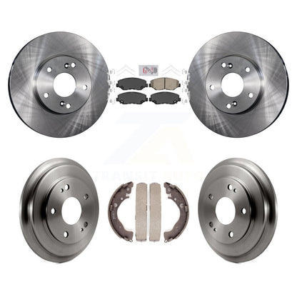 Rotors de frein à disque avant et arrière, plaquettes en céramique et Kit de batterie pour Honda Civic