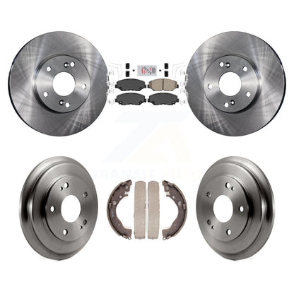 Rotors de frein à disque avant et arrière, plaquettes en céramique et Kit de batterie pour Honda Civic