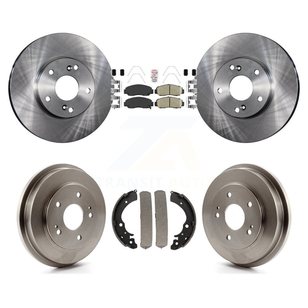 Rotors de frein à disque avant et arrière, plaquettes en céramique et Kit de batterie pour Honda Civic Accord