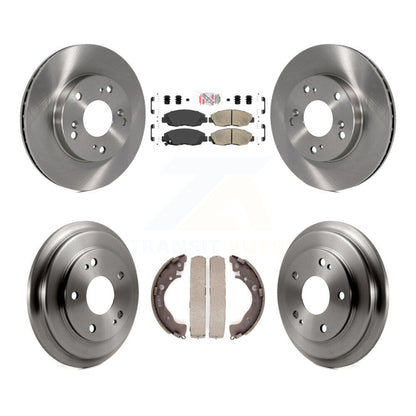 Rotors de frein à disque avant et arrière, plaquettes en céramique et Kit de batterie pour Honda Civic