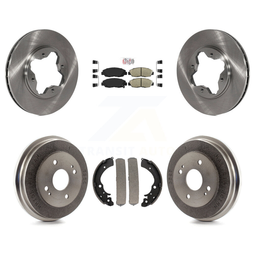 Rotors de frein à disque avant et arrière, plaquettes en céramique et Kit de batterie pour Honda Accord