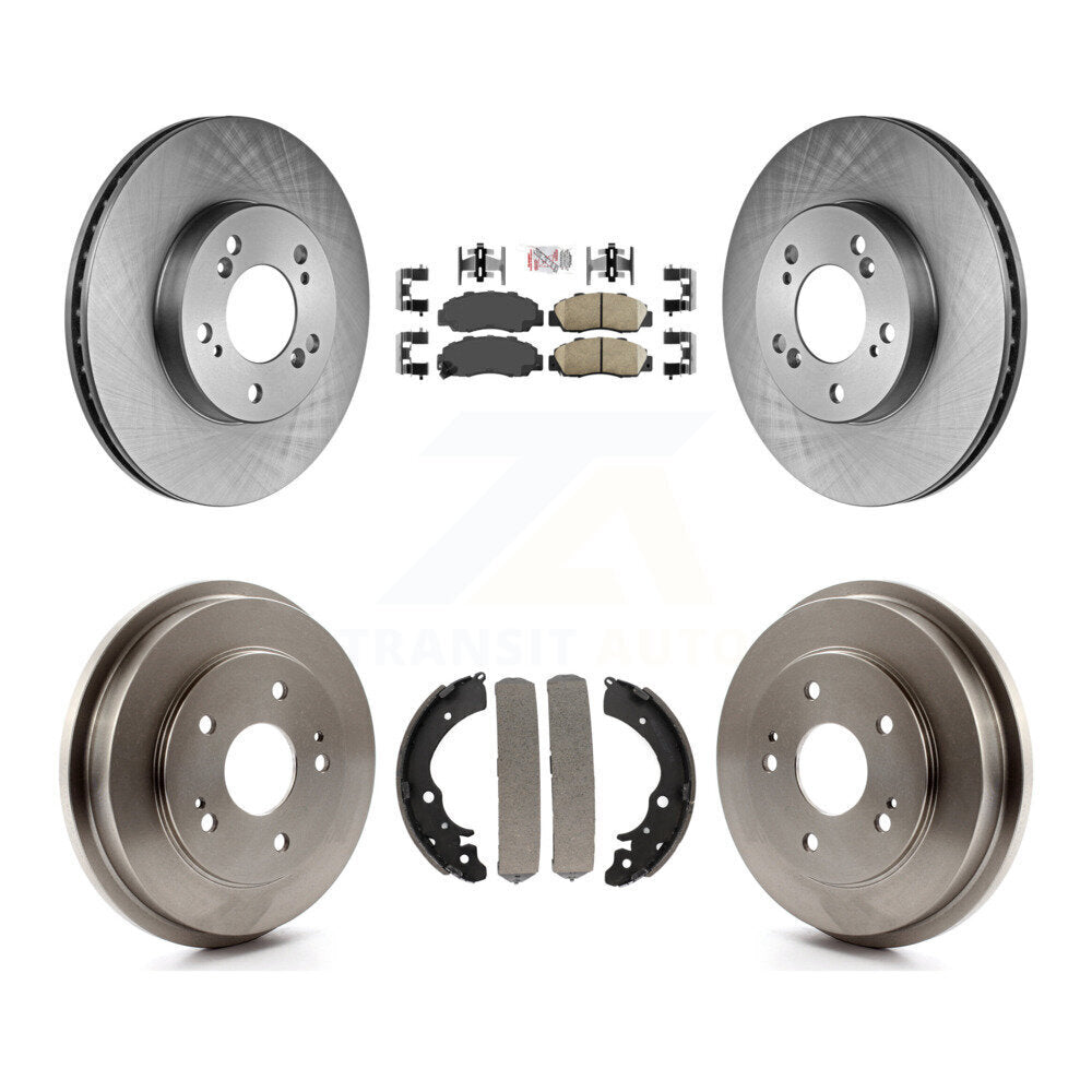 Rotors de frein à disque avant et arrière, plaquettes en céramique et Kit de batterie pour Honda CR-V 1997 – 2001