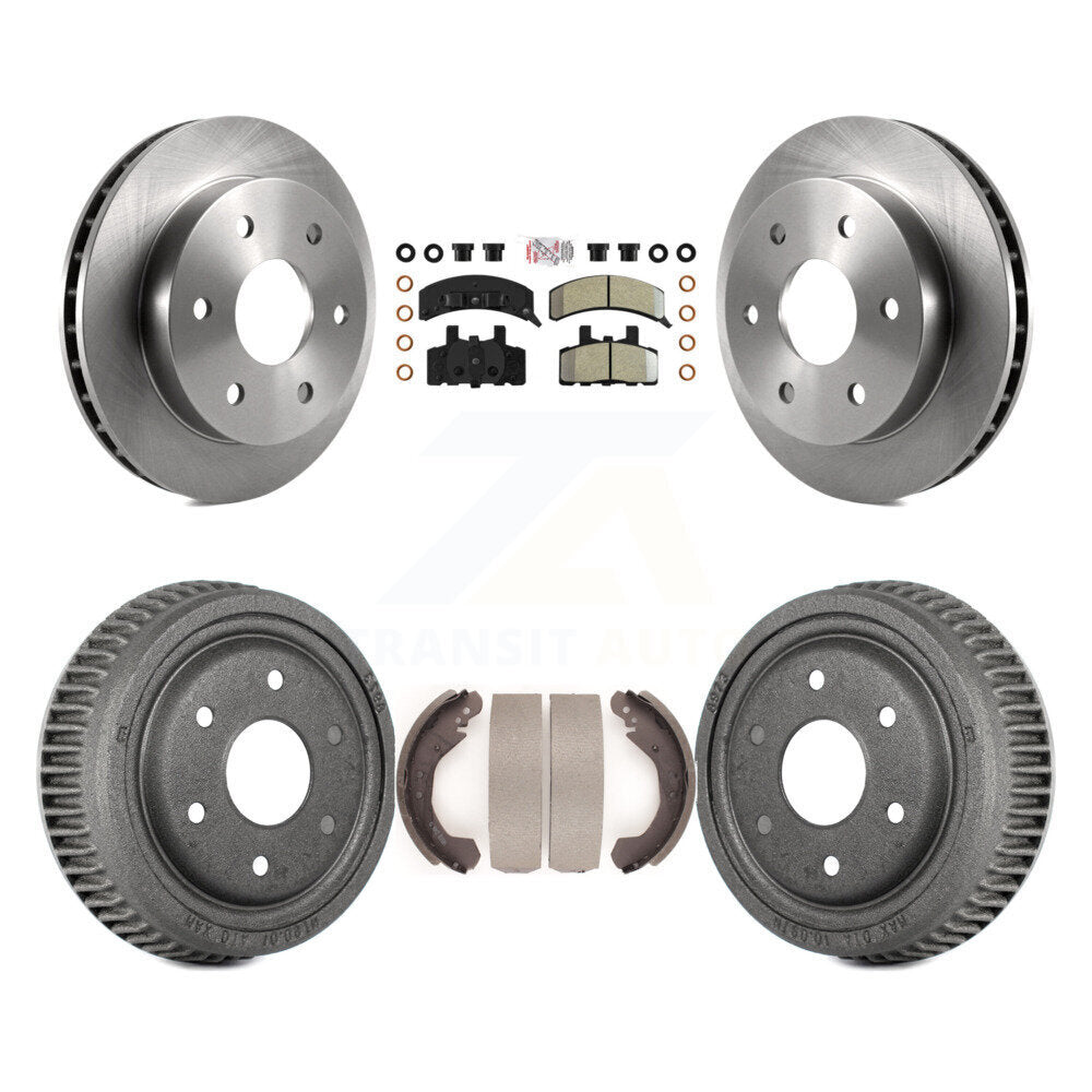 Rotors de frein avant et arrière, Kit de tambour à plaquettes semi-métalliques pour Chevrolet K1500 GMC Yuko