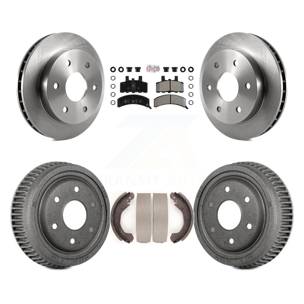 Rotors de frein avant et arrière, Kit de tambour à plaquettes semi-métalliques pour Chevrolet K1500 GMC Yuko