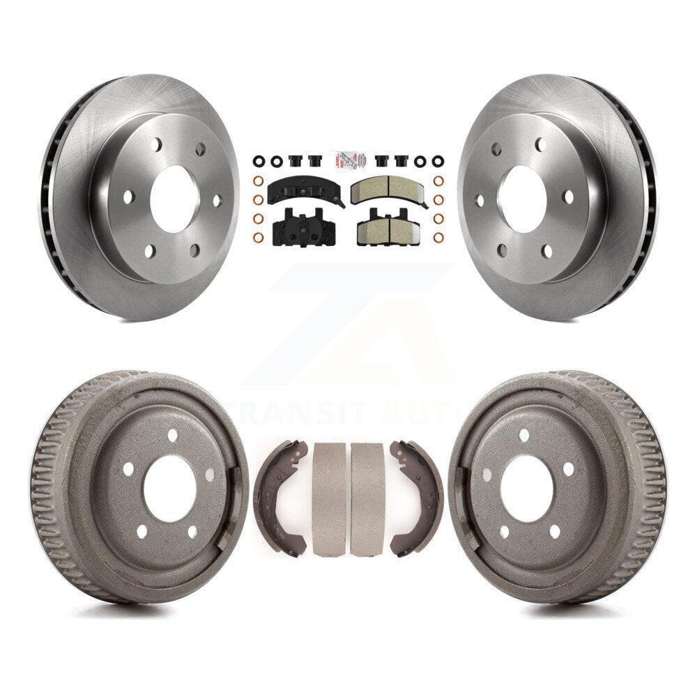 Rotors de frein à disque avant et arrière, plaquettes semi-métalliques et Kit de tambour pour GMC Yukon 4WD