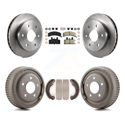 Rotors de frein à disque avant et arrière, plaquettes semi-métalliques et Kit de tambour pour GMC Yukon 4WD