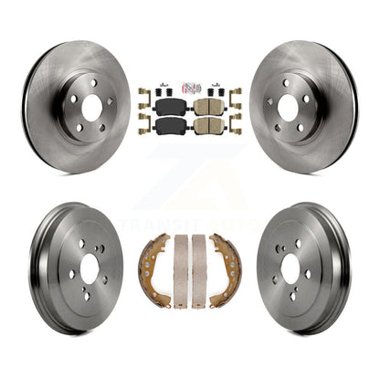 Rotors de frein à disque avant et arrière, plaquettes en céramique et Kit de batterie pour Toyota Corolla
