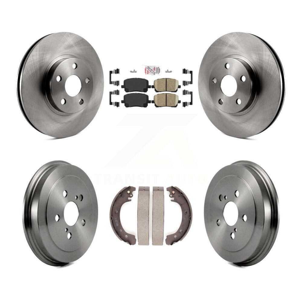 Rotors de frein à disque avant et arrière, plaquettes en céramique et Kit de batterie pour Toyota Corolla