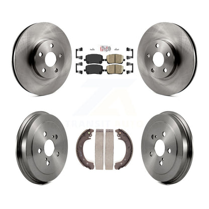 Rotors de frein à disque avant et arrière, plaquettes en céramique et Kit de batterie pour Toyota Corolla