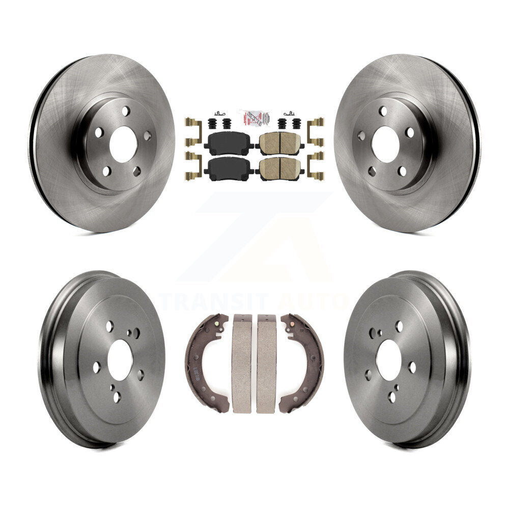 Rotors de frein à disque avant et arrière, plaquettes en céramique et Kit de batterie pour Toyota Corolla