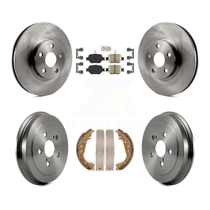 Rotors de frein à disque avant et arrière, plaquettes en céramique et Kit de tambour pour Toyota Celica