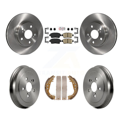 Rotors de frein à disque avant et arrière, tampons en céramique et Kit de tambour pour Toyota Priu 2004 – 2008