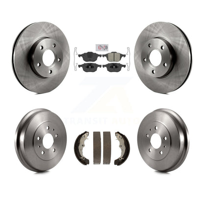 Rotors de frein à disque avant et arrière, plaquettes semi-métalliques et Kit de tambour pour Ford Focus