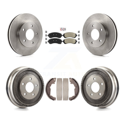 Rotors de frein à disque avant et arrière, plaquettes semi-métalliques et Kit de tambour pour Pontiac Aztek