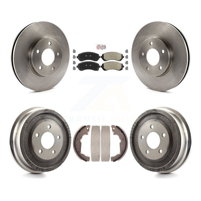Rotors de frein à disque avant et arrière, plaquettes semi-métalliques et Kit de tambour pour Pontiac Aztek