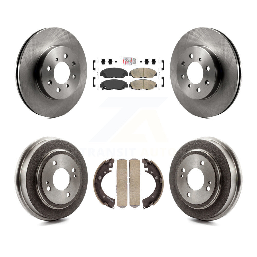 Rotors de frein à disque avant et arrière, plaquettes en céramique et Kit de batterie pour Honda Civic Acura EL