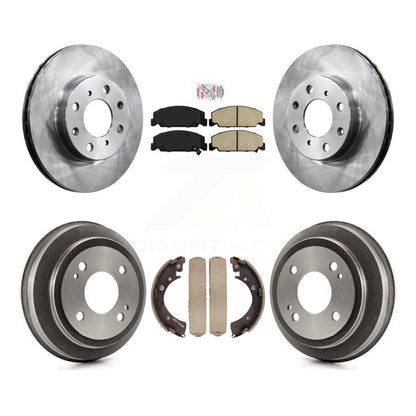 Rotors de frein à disque avant et arrière, plaquettes en céramique et Kit de batterie pour Honda Civic