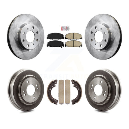Rotors de frein à disque avant et arrière, plaquettes en céramique et Kit de batterie pour Honda Civic