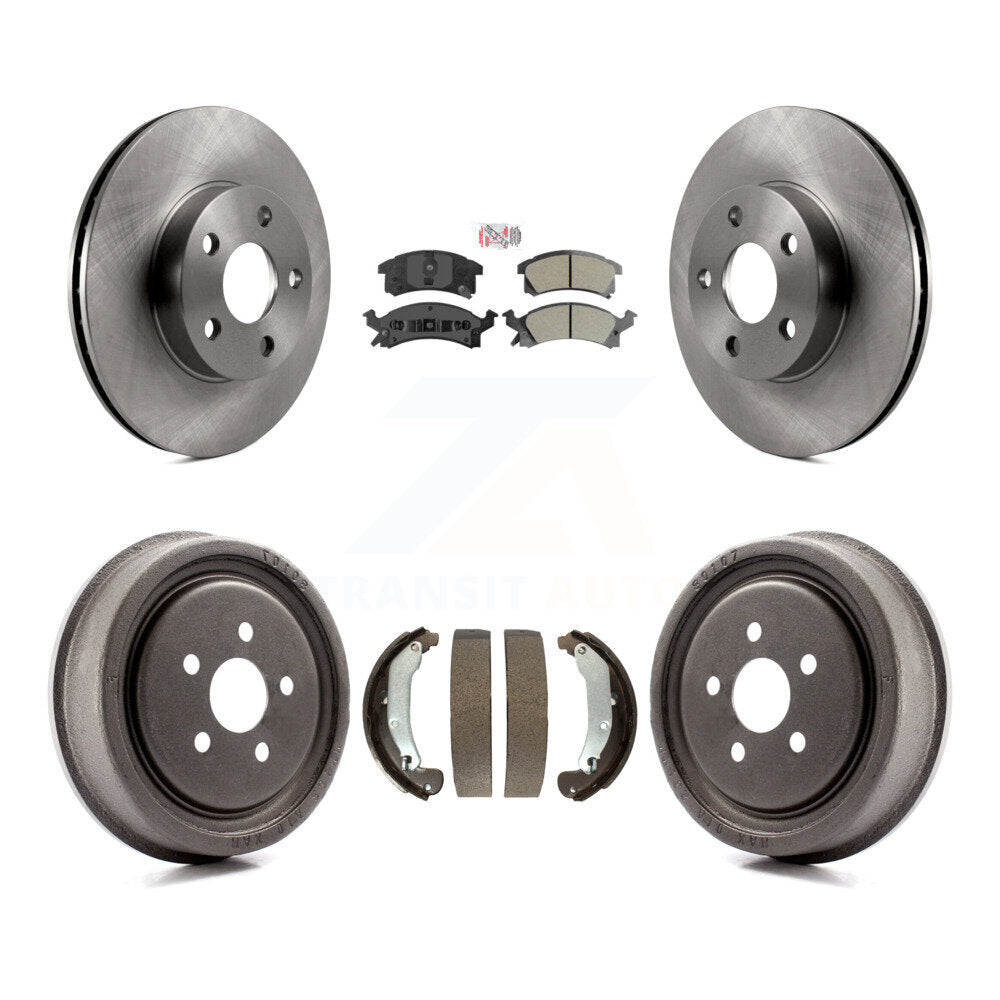 Rotors de frein avant et arrière, Kit de tambour à plaquettes semi-métalliques pour Pontiac Sunfire Chevrole