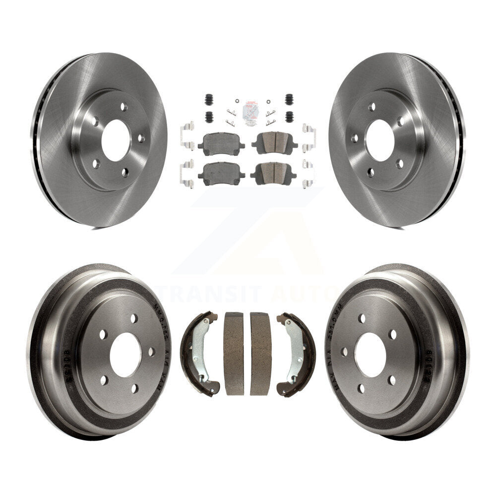 Rotors de frein à disque avant et arrière, plaquettes en céramique et Kit de tambour pour Chevrolet HHR