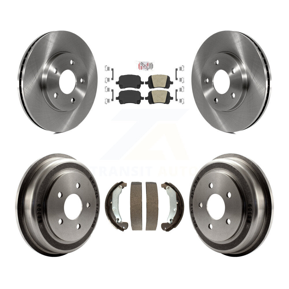 Rotors de frein à disque avant et arrière, plaquettes en céramique et Kit de tambour pour Chevrolet HHR