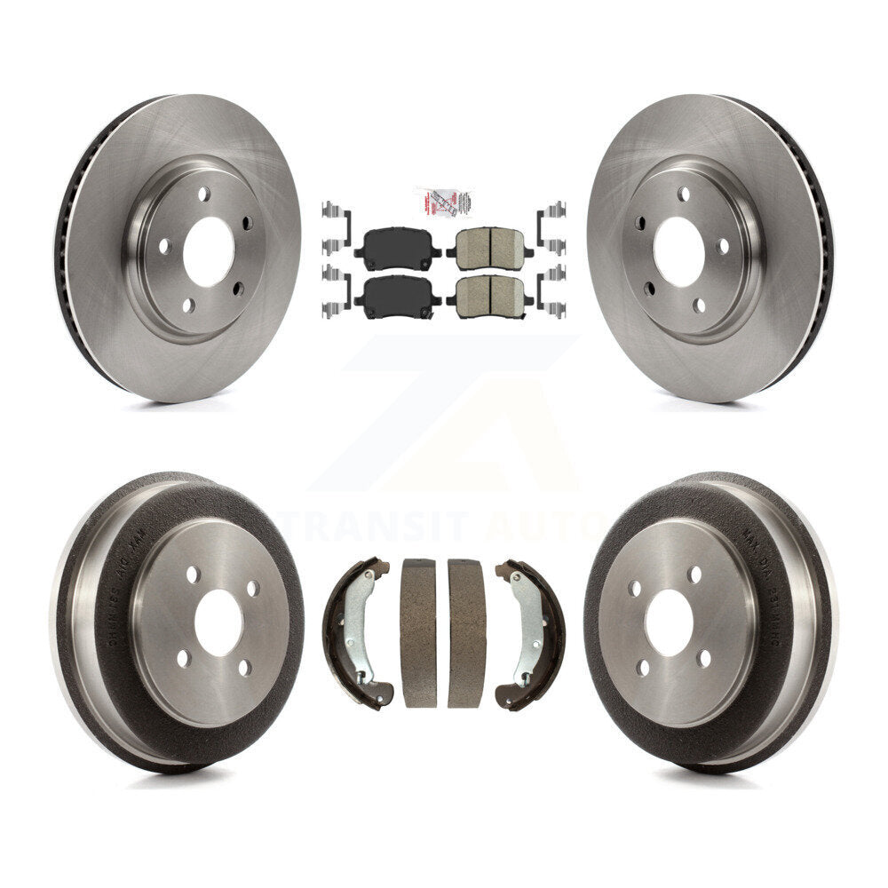 Rotors de frein à disque avant et arrière, plaquettes en céramique et Kit de batterie pour Pontiac Pursuit