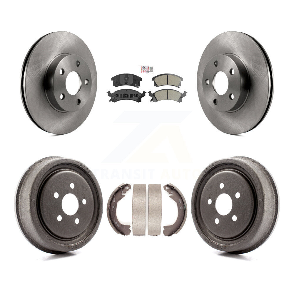 Rotors de frein à disque avant et arrière, Kit de tampons et de tambour semi-métalliques pour Chevrolet Cavalie