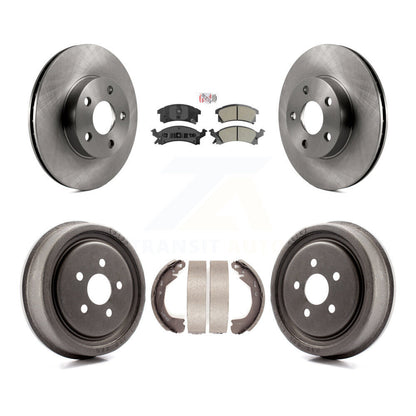 Rotors de frein à disque avant et arrière, Kit de tampons et de tambour semi-métalliques pour Chevrolet Cavalie