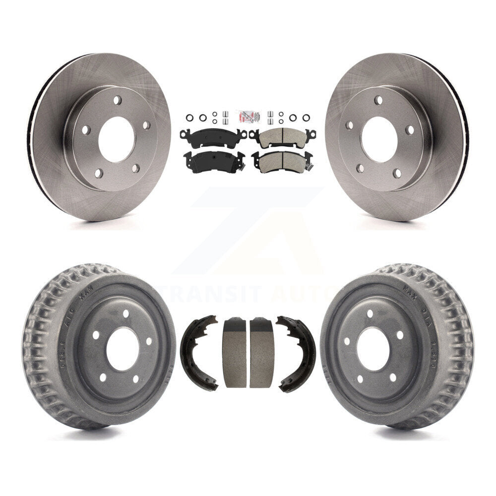 Rotors de frein à disque avant et arrière, plaquettes semi-métalliques et Kit de tambour pour GMC Jimmy
