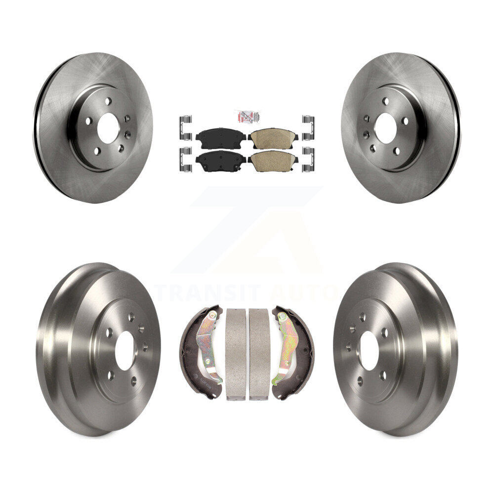 Rotors de frein à disque avant et arrière, tampons en céramique et Kit de tambour pour Chevrolet Tra 2013 – 2017