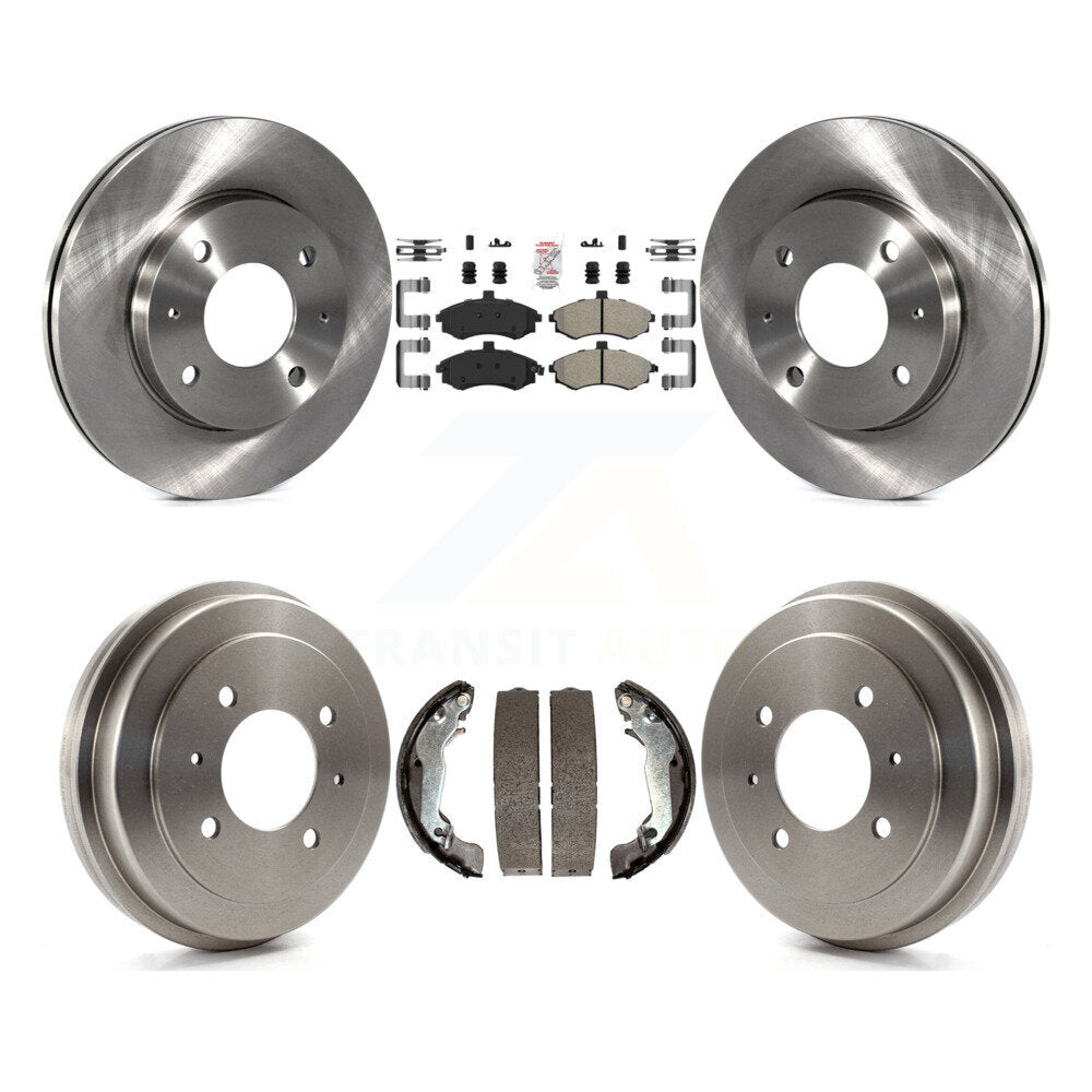 Rotors de frein à disque avant et arrière, plaquettes semi-métalliques et Kit de tambour pour Hyundai Elantr