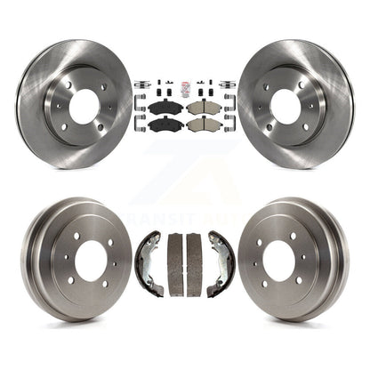 Rotors de frein à disque avant et arrière, plaquettes semi-métalliques et Kit de tambour pour Hyundai Elantr
