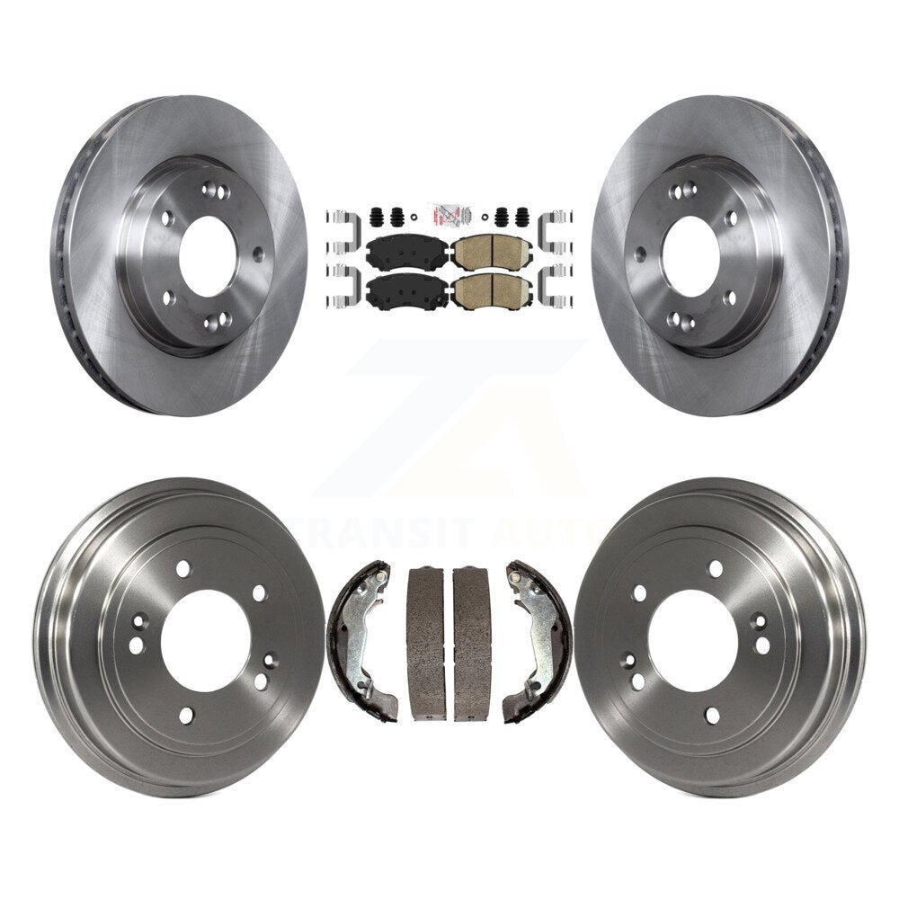 Rotors de frein à disque avant et arrière, plaquettes en céramique et Kit de batterie pour Hyundai Elantra