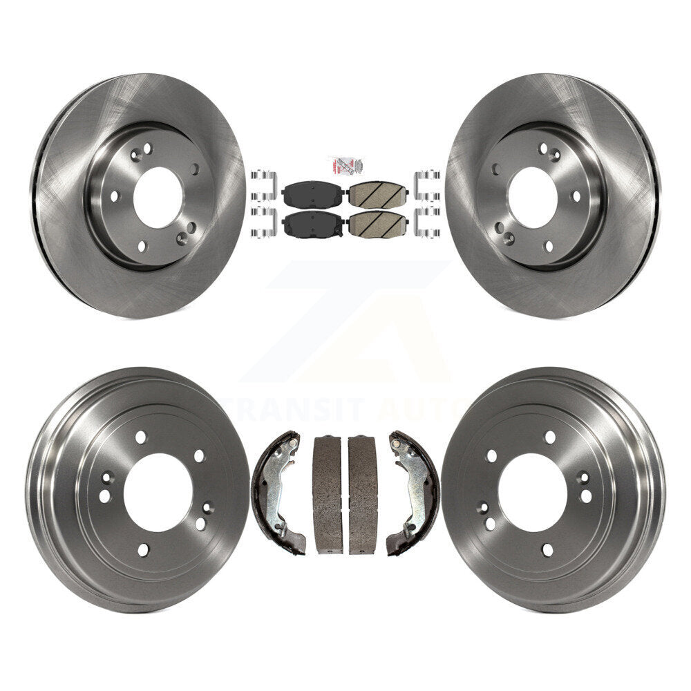 Rotors de frein à disque avant et arrière, plaquettes en céramique et Kit de batterie pour Hyundai Elantra