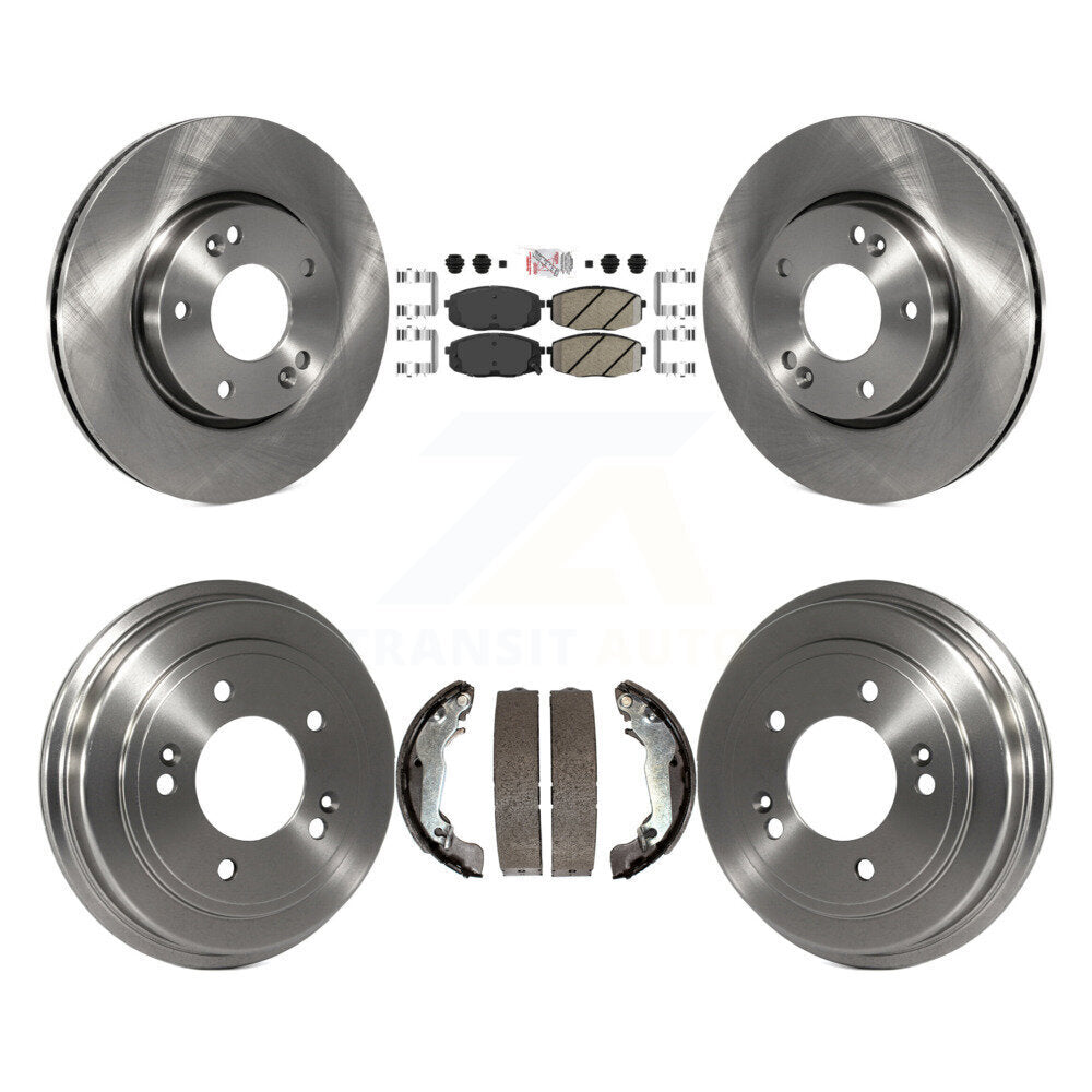 Rotors de frein à disque avant et arrière, plaquettes en céramique et Kit de batterie pour Hyundai Elantra