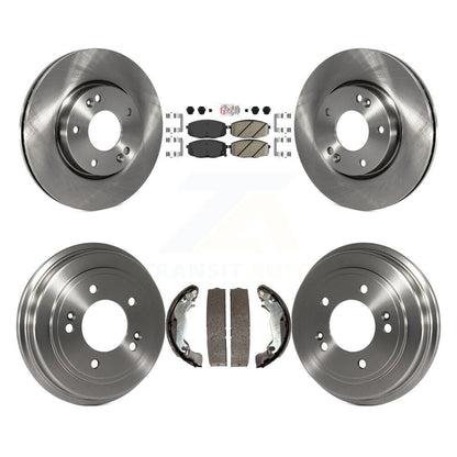Rotors de frein à disque avant et arrière, plaquettes en céramique et Kit de batterie pour Hyundai Elantra