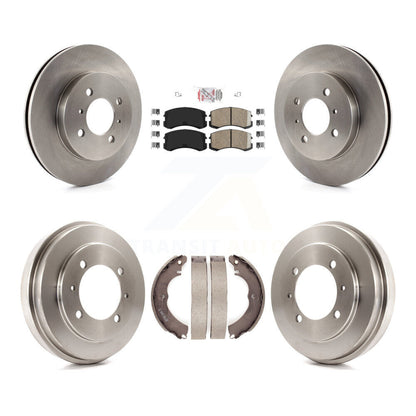 Rotors de frein à disque avant et arrière, plaquettes en céramique et Kit de tambour pour Mitsubishi Lancer ES