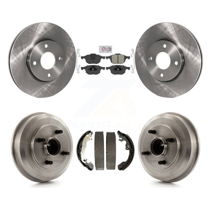 Rotors de frein à disque avant et arrière, plaquettes semi-métalliques et Kit de tambour pour Ford Focus