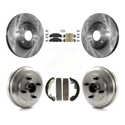 Rotors de frein à disque avant et arrière, plaquettes en céramique et Kit de batterie pour Ford Focus 2009 – 2011