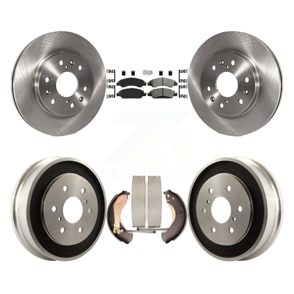 Rotors de frein avant et arrière, Kit de plaquettes et de tambour semi-métalliques pour Chevrolet GMC Silverad