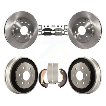 Rotors de frein avant et arrière, Kit de plaquettes et de tambour semi-métalliques pour Chevrolet GMC Silverad