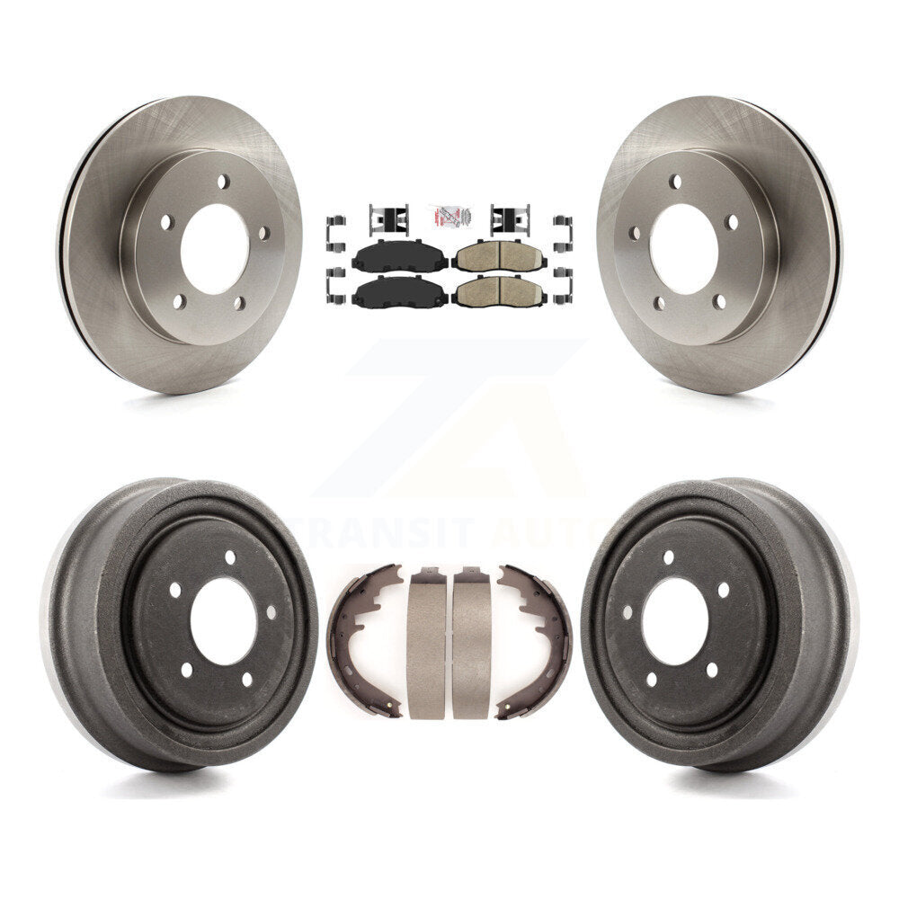 Rotors de frein à disque avant et arrière, plaquettes en céramique et Kit de batterie pour Ford F-150 4WD