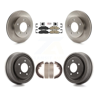 Rotors de frein à disque avant et arrière, plaquettes en céramique et Kit de batterie pour Ford F-150 4WD